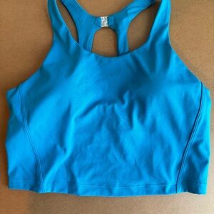 Athleta ULTIMATE LONGLINE BRA A-C size L. Color is Pacific Blue (teal)